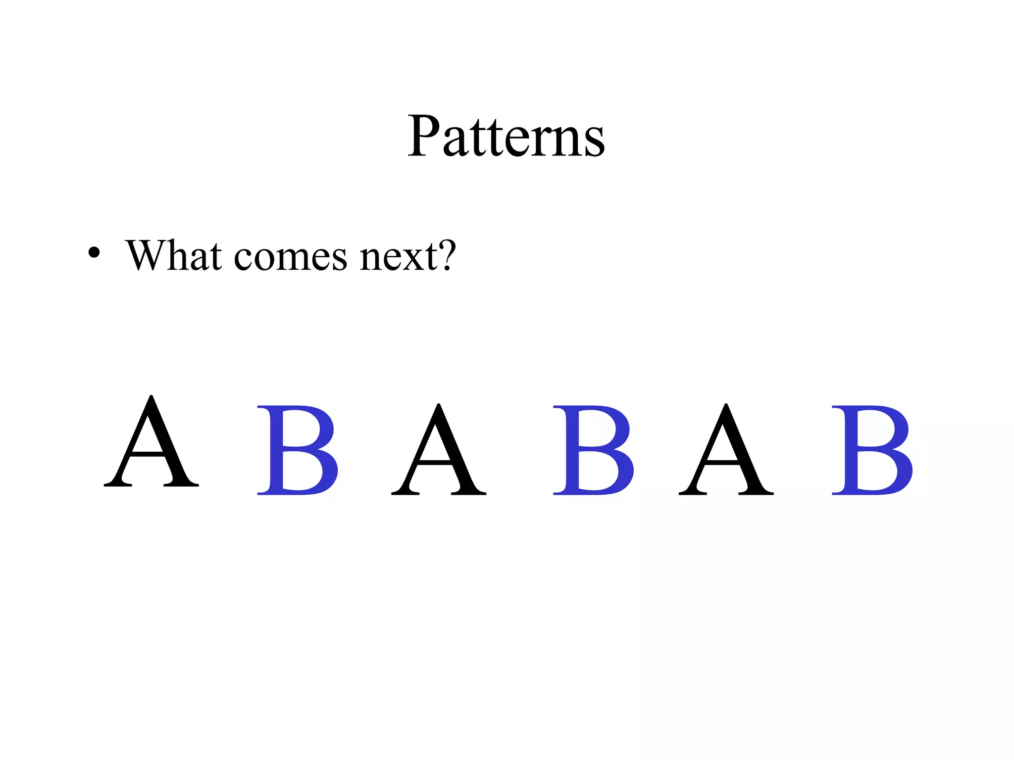 Patterns (math) | PPT