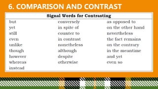 6. COMPARISON AND CONTRAST
 