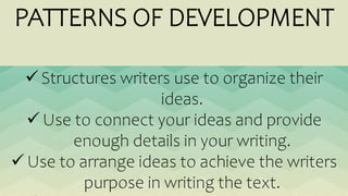 Patterns of Written Texts Across Disciplines.pptx | Fiction | Books and ...