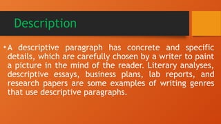 Reading and Writing : Patterns of Development in Writing | PPTX