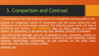 Reading and Writing : Patterns of Development in Writing | PPTX