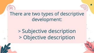 PATTERNS OF DEVELOPMENT - Naration, etc. | PPTX