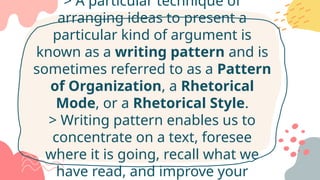 PATTERNS OF DEVELOPMENT - Naration, etc. | PPTX