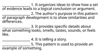 Patterns of Development READING AND WRITING MODYUL 1.pptx