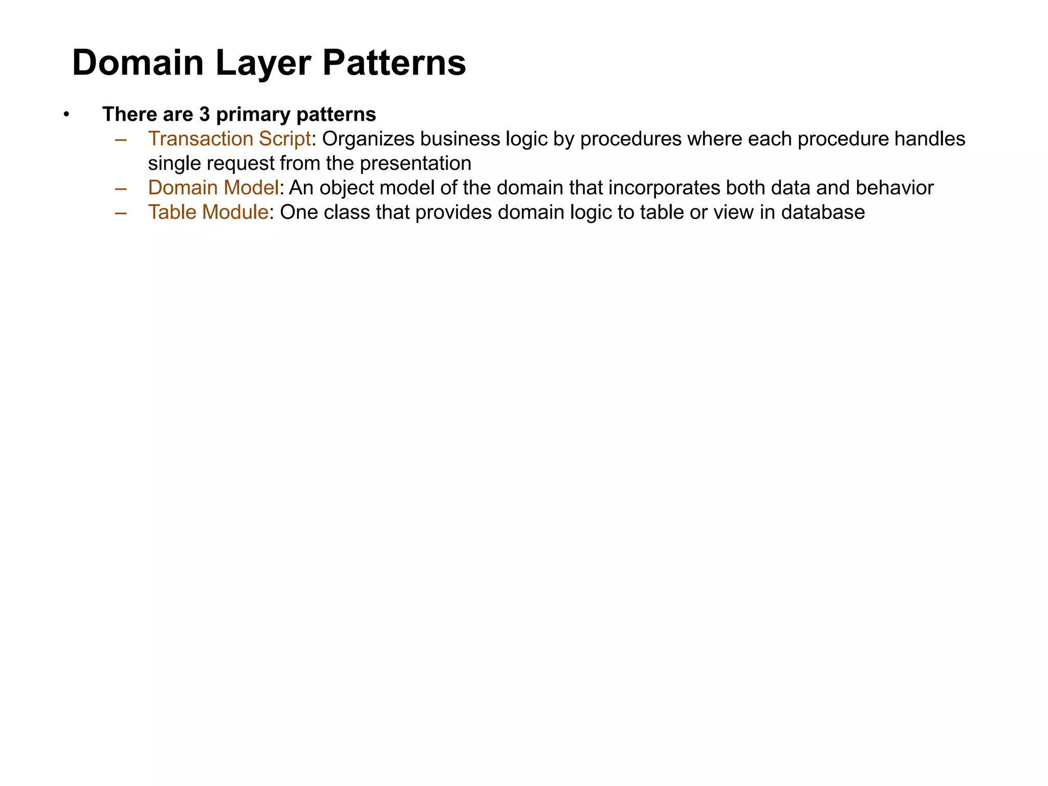 Patterns of enterprise application architecture | PPTX