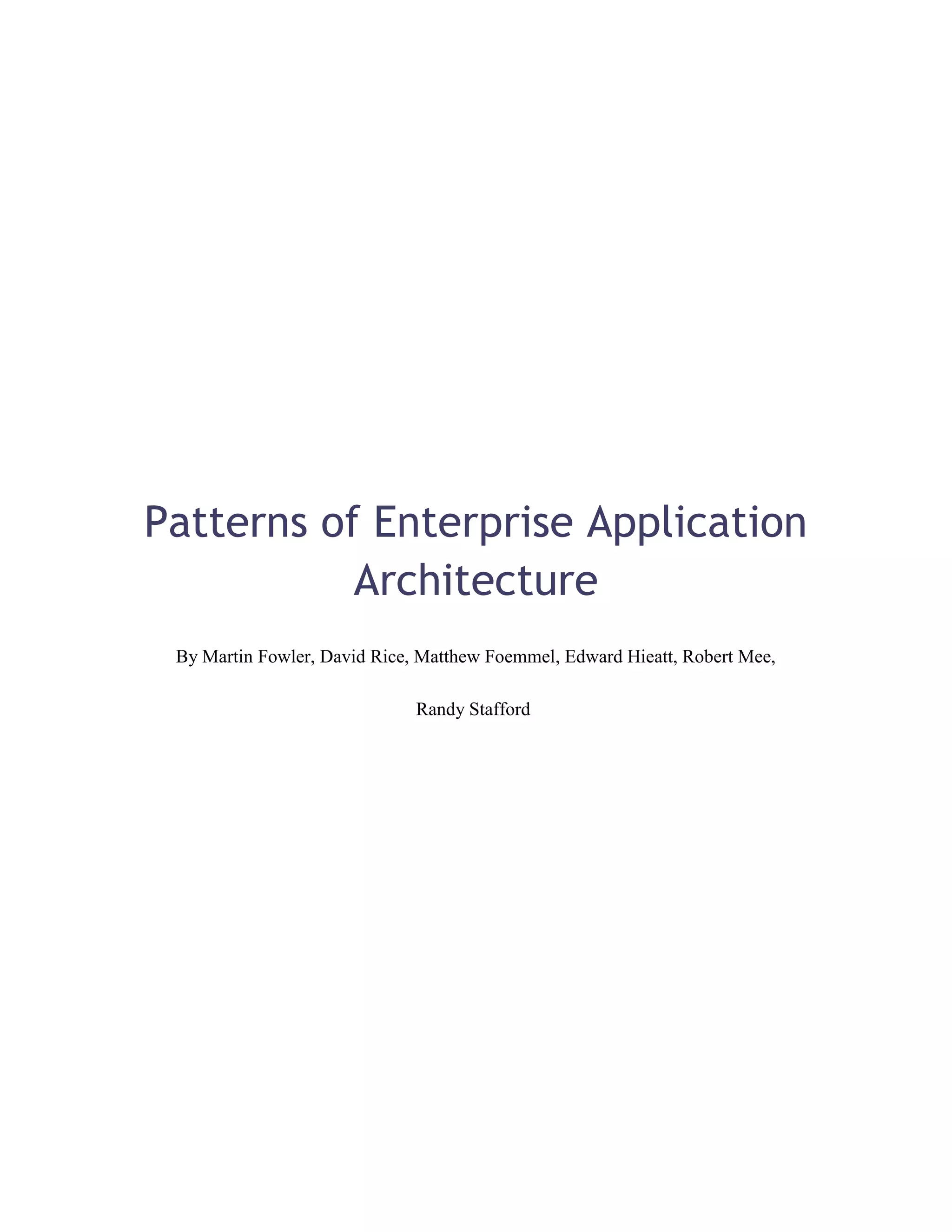 Patterns of enterprise application architecture_VN_Drapt PDF
