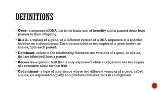 Patterns of Inheritance PowerPoint detailed | PPTX