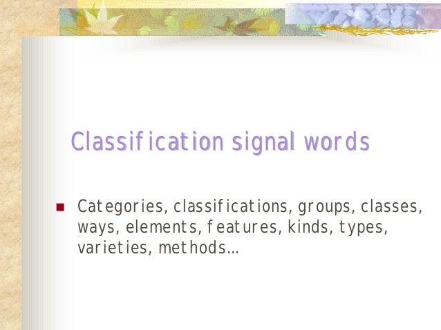 How to write a classification essay image