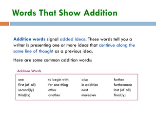 Addition Patterns Of Organization