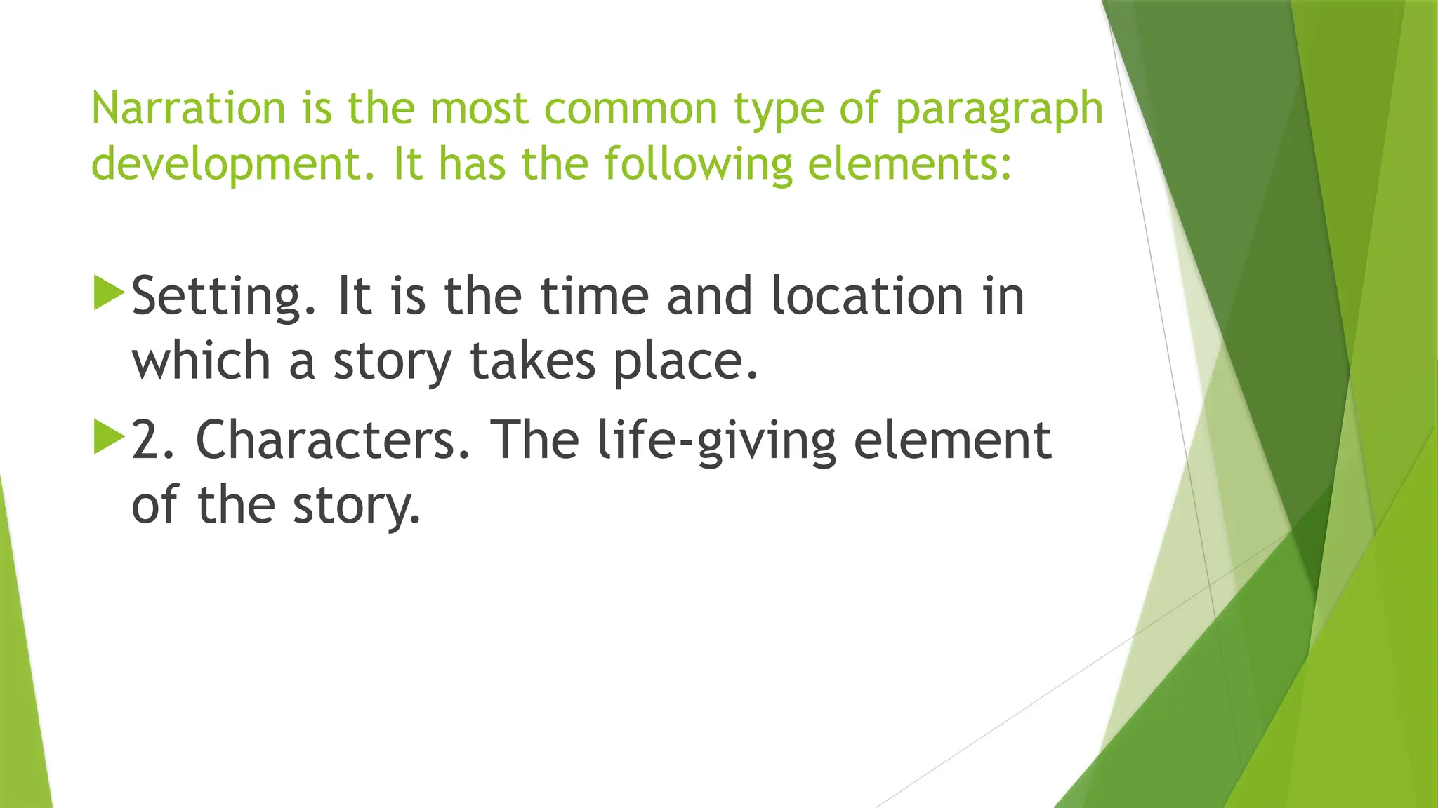patterns of text development: narration, description, definition ...