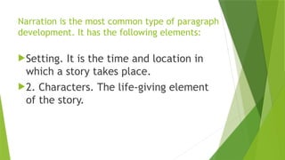 patterns of text development: narration, description, definition ...