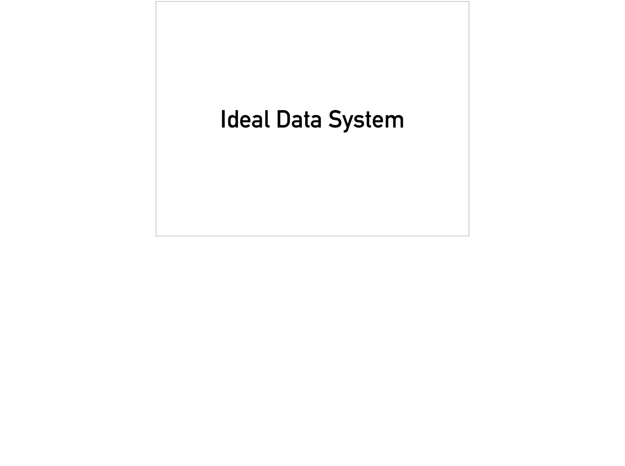 Ideal Data System
 
