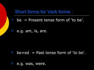 Patterns with tenses | PPS
