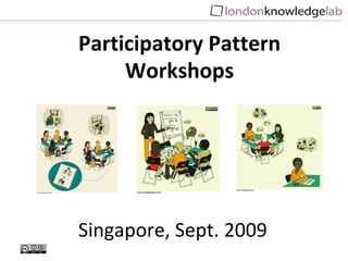 Singapore, Sept. 2009 Participatory Pattern Workshops 