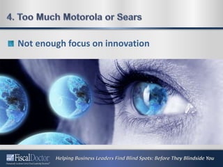 Not enough focus on innovation
 