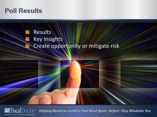Results
Key Insights
Create opportunity or mitigate risk
 