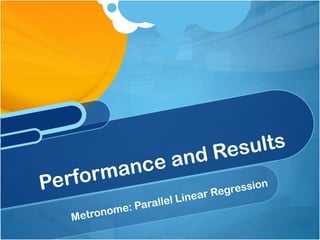 Parallel Linear Regression in Interative Reduce and YARN