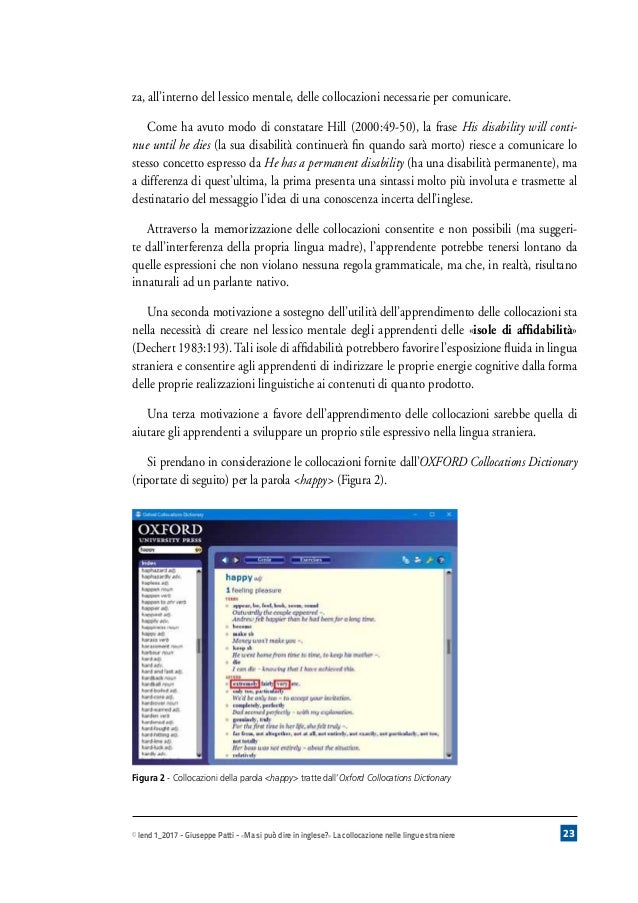 Patti Giuseppe Ma Si Puo Dire In Inglese La Collocazione Nelle