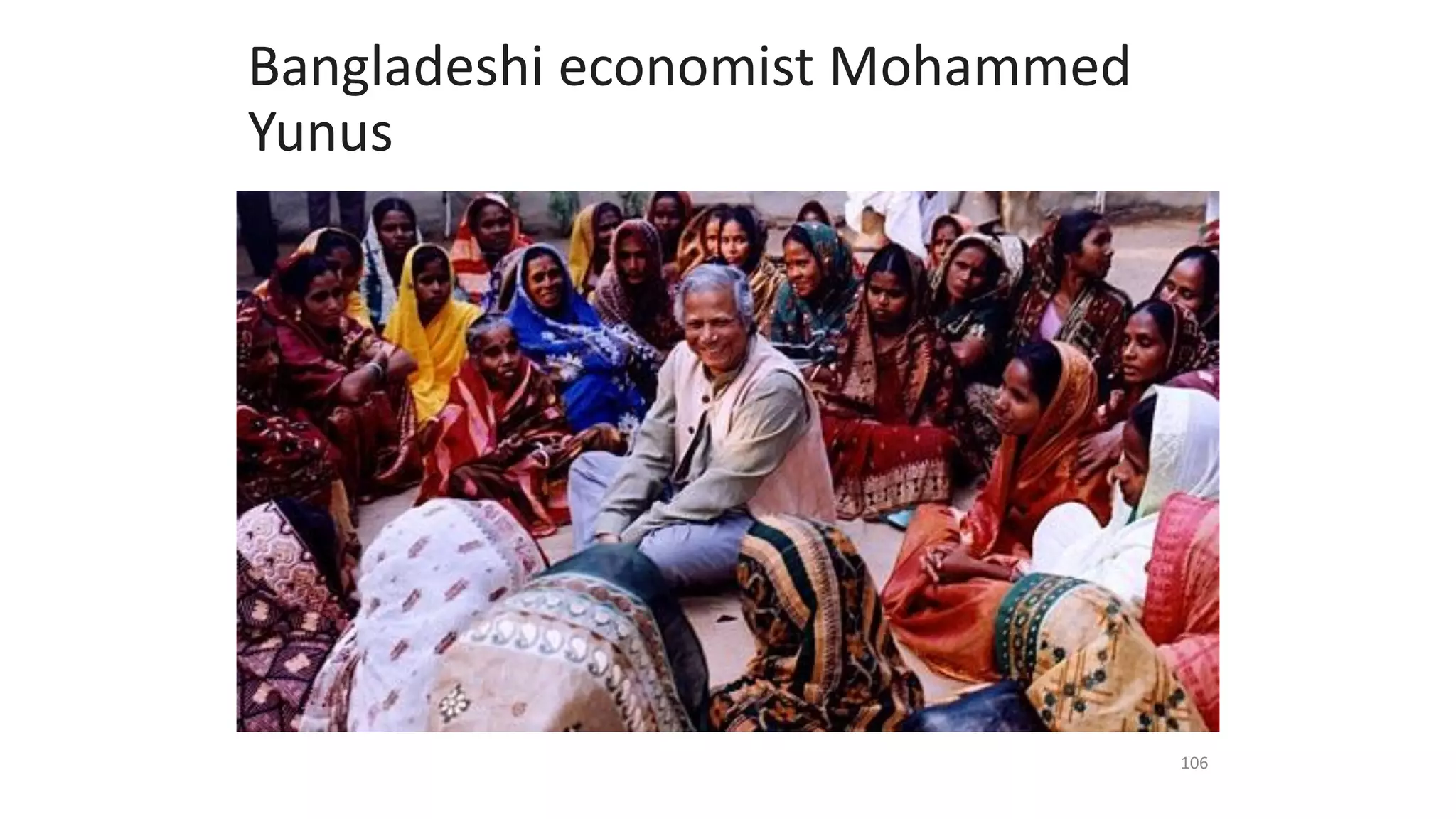 Bangladeshi economist Mohammed
Yunus
106
 