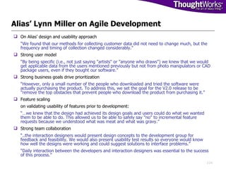 Bringing User-CenteredDesign Practices intoAgile Development Projects