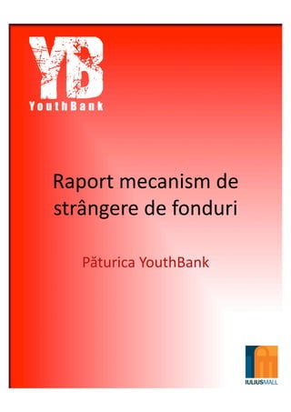 Raport	
  mecanism	
  de	
  
strângere	
  de	
  fonduri	
  
Păturica	
  YouthBank	
  
 