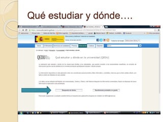 Qué estudiar y dónde….
 