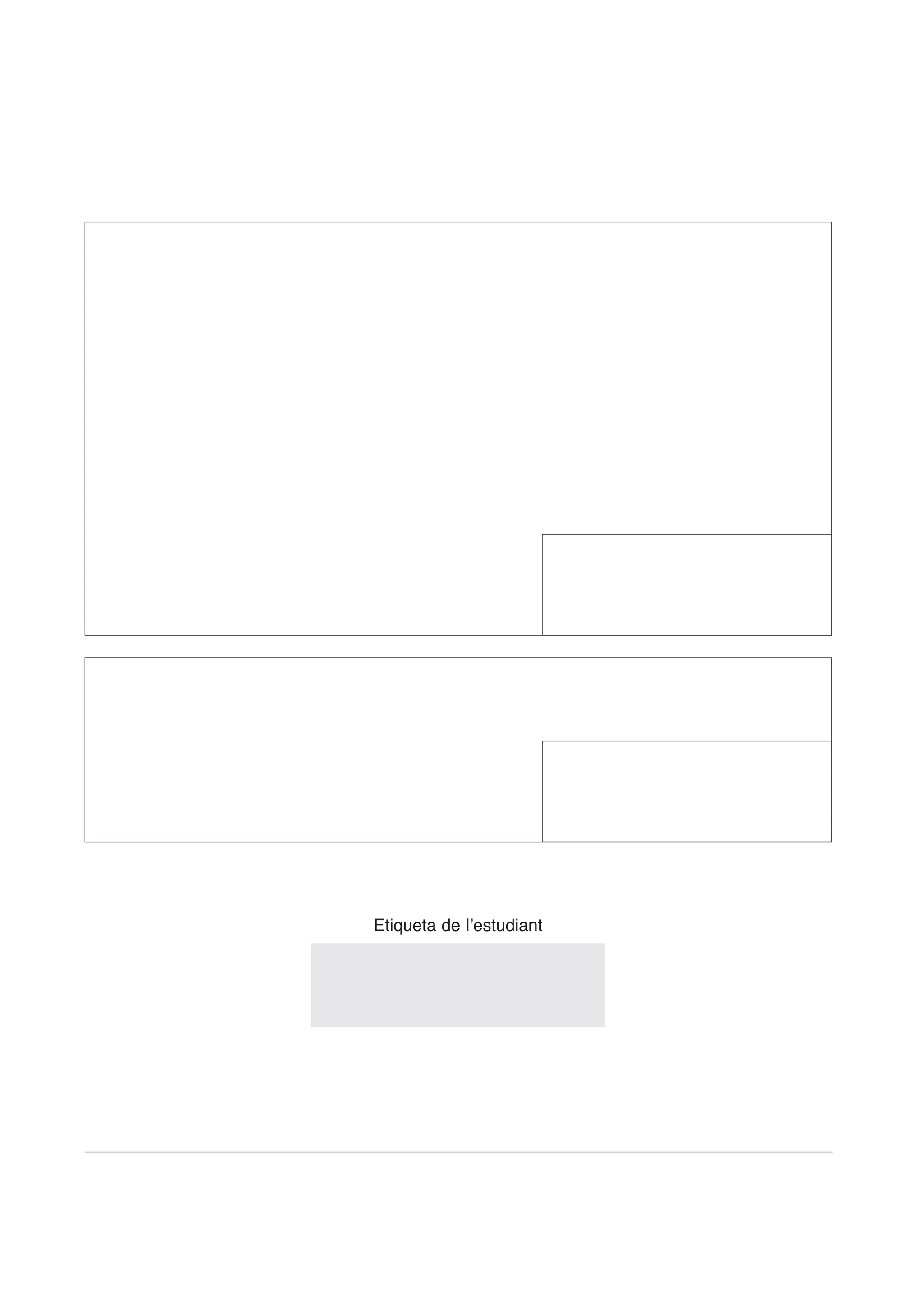 Etiqueta de l’estudiant
 