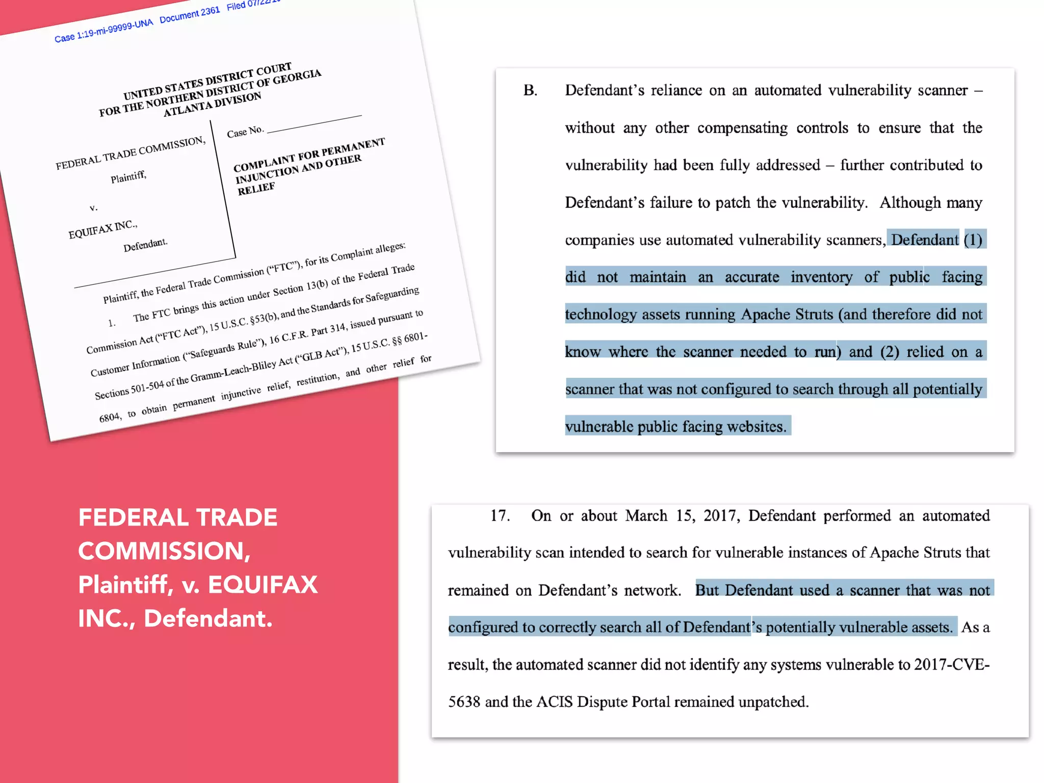 Bit Discovery 2020
FEDERAL TRADE
COMMISSION,


Plaintiff, v. EQUIFAX
INC., Defendant.
 