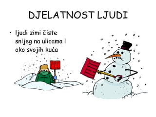 DJELATNOST LJUDI ljudi zimi čiste snijeg na ulicama i oko svojih kuća 