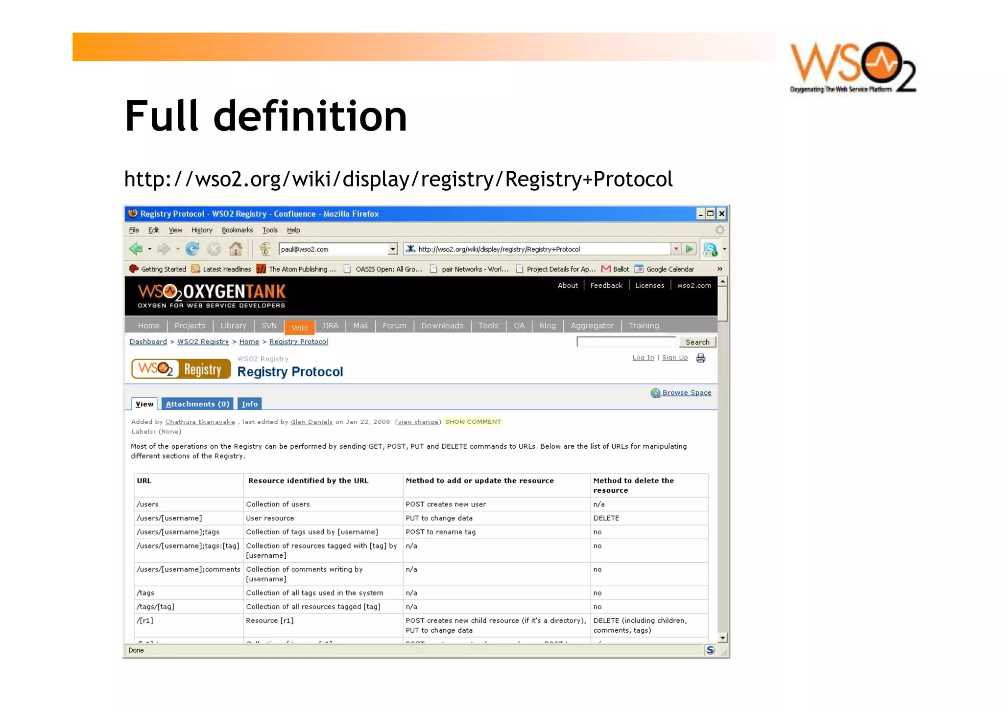 Paul Fremantle Restful SOA Registry