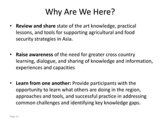 Overview of Workshop Objectives and Goals