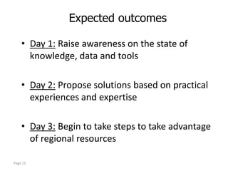 Overview of Workshop Objectives and Goals