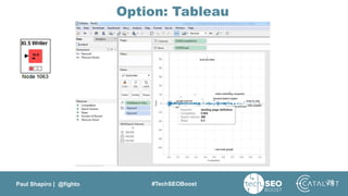 Paul Shapiro | @fighto #TechSEOBoost
Option: Tableau
28
 