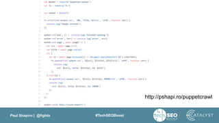 Paul Shapiro | @fighto #TechSEOBoost
http://pshapi.ro/puppetcrawl
 