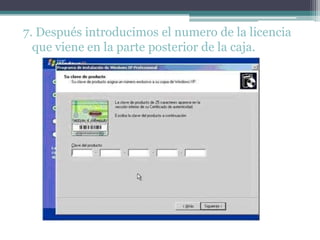 7. Después introducimos el numero de la licencia que viene en la parte posterior de la caja.  