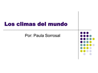 Los climas del mundo

      Por: Paula Sorrosal
 