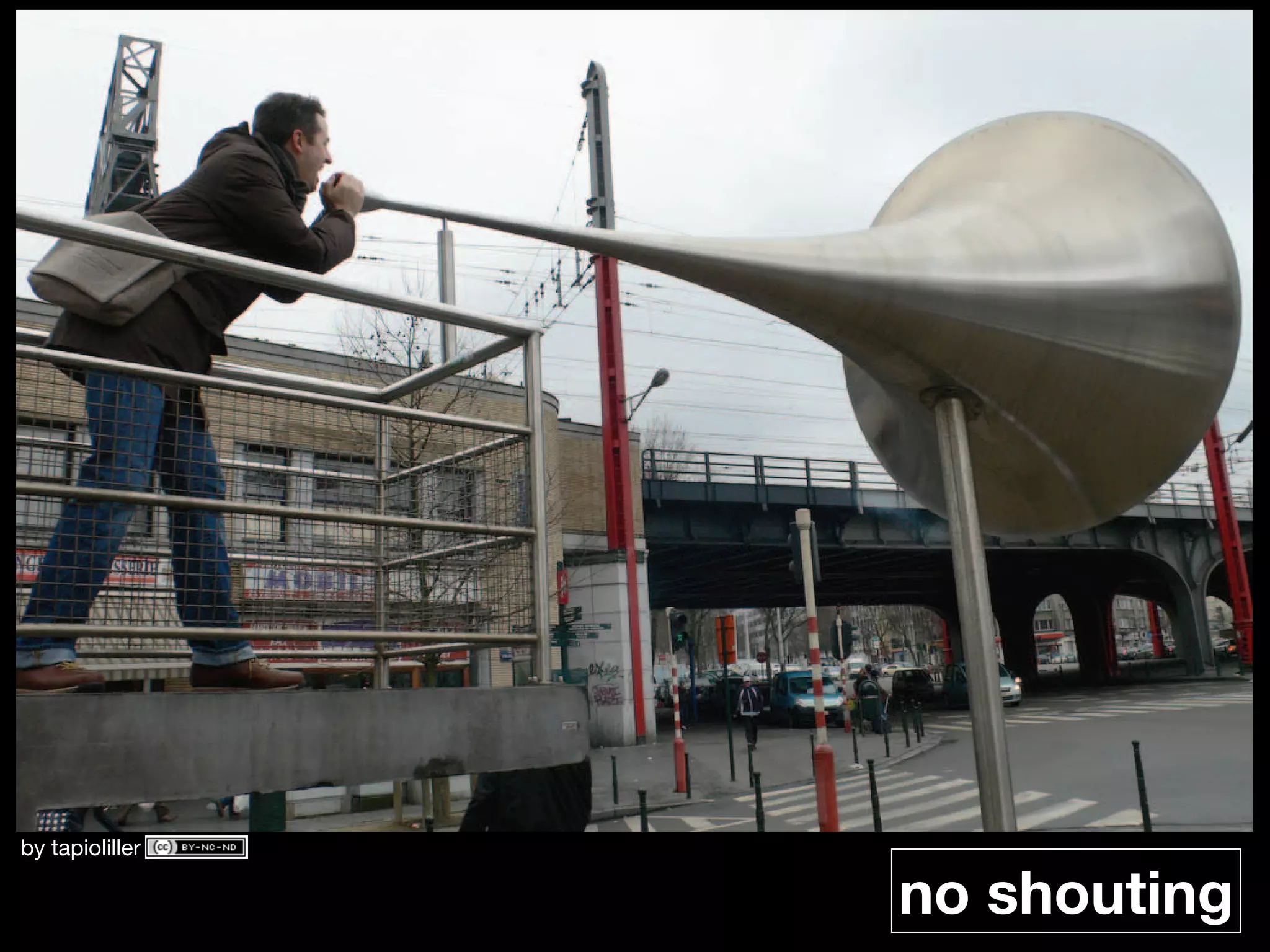 our audience seeks personal connections




by tapioliller

                                        no shouting
 