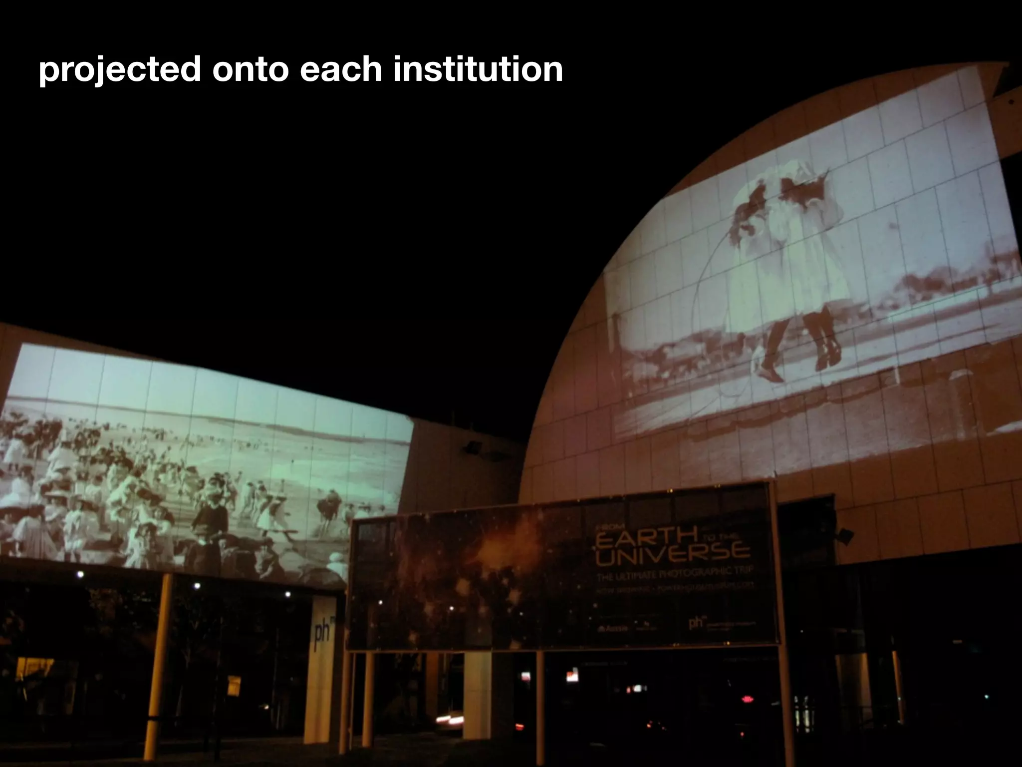 projected onto each institution
 
