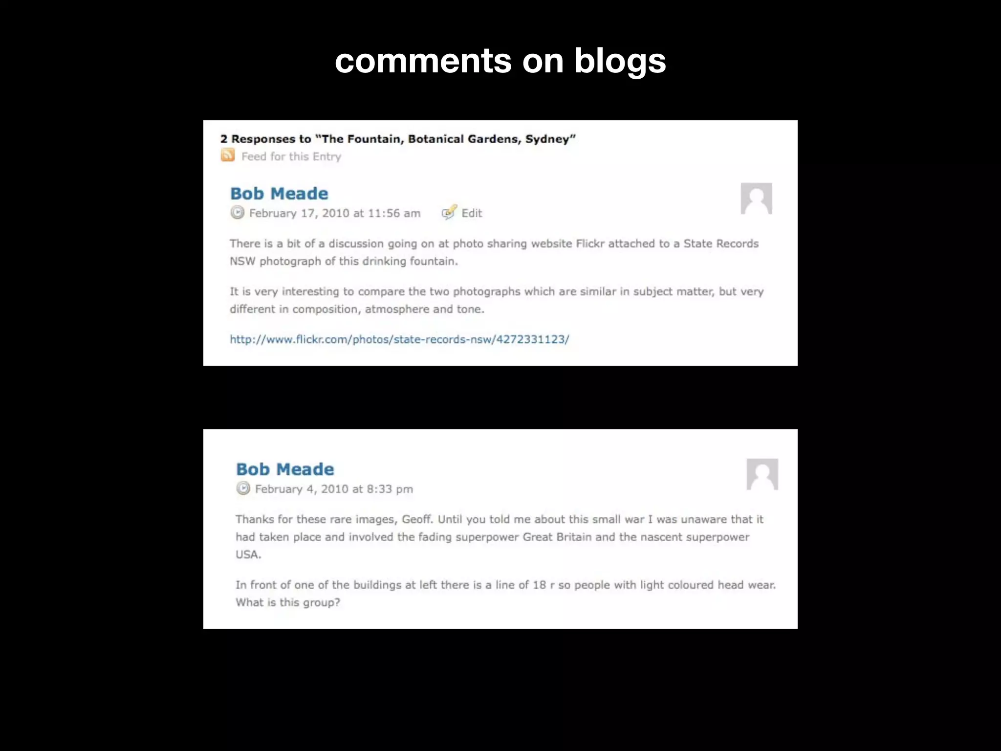 comments on blogs
 