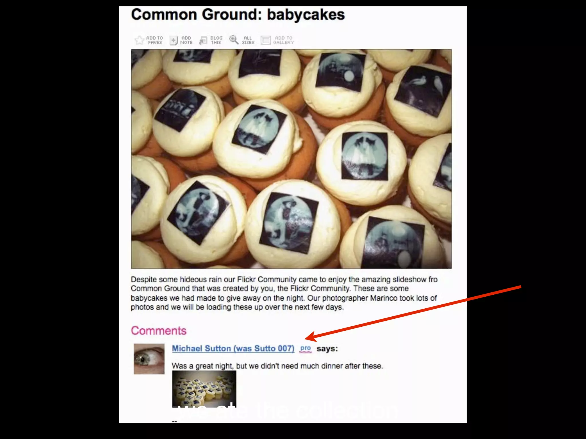 we ate the collection
 