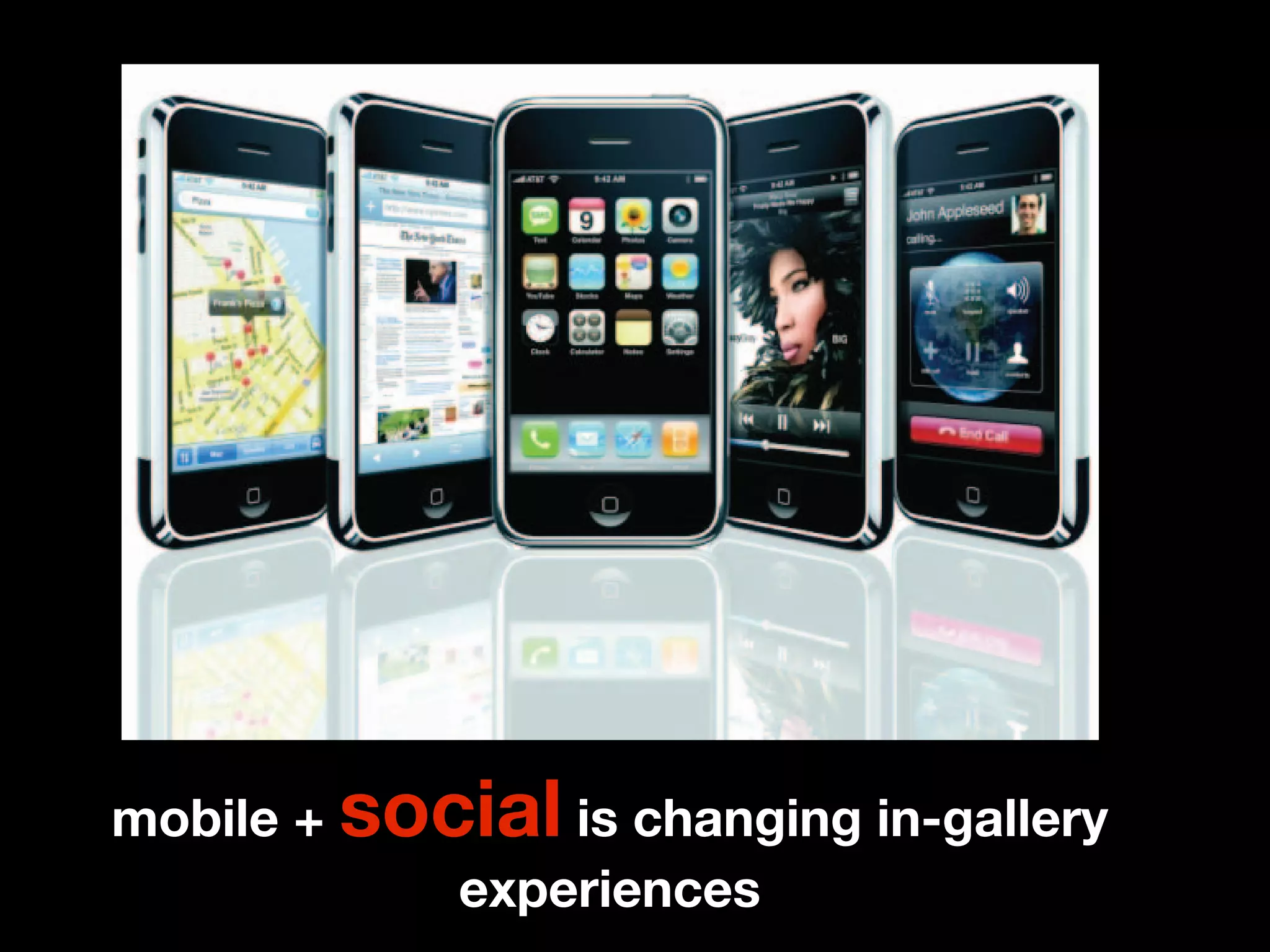 mobile + social is changing in-gallery
            experiences
 