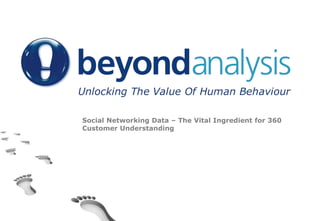 Social Networking Data – The Vital Ingredient for 360 Customer Understanding 