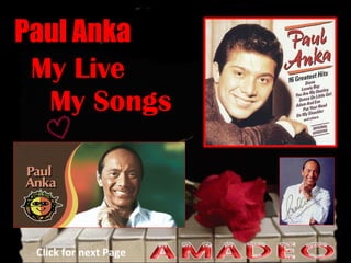 Paul Anka My Live My Songs Click for next Page 