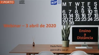 Webinar - Ensino a distância