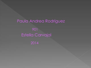 Paula Andrea Rodríguez 
901 
Estella Carvajal 
2014 
 