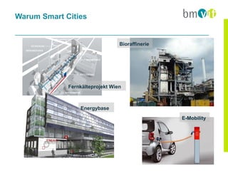 Warum Smart Cities


                                 Bioraffinerie




             Fernkälteprojekt Wien



                 Energybase
                                                 E-Mobility
 
