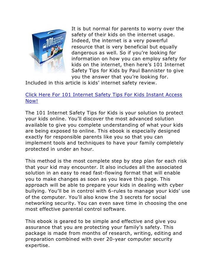 Writing about internet safety