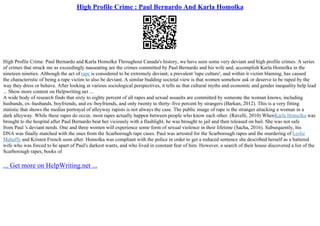 Paul Bernardo &Amp; Karla Homolka | PPT