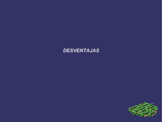 DESVENTAJAS
 