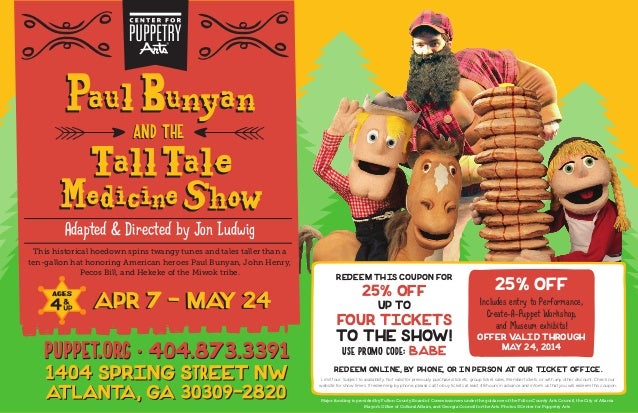 paul bunyan 11x17 flyer flyers ticket office phone number